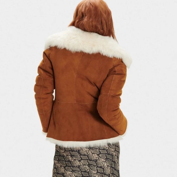 BRAND NEW | COZY WINTER JACKET | FULLY LINED | FAUX SUEDE | SHERPA - Picture 2 of 7